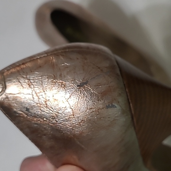 BCBGENERATION Women's Holmy Gold & Brown Marbled-Look Heels Size 7.5 - Picture 12 of 14